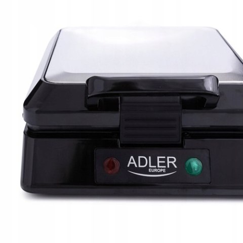 Gofrownica Adler Ad 3036 4 Gofry 1500W Lampki Duża Mocna Czarna