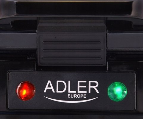 Gofrownica Adler Ad 3036 4 Gofry 1500W Lampki Duża Mocna Czarna