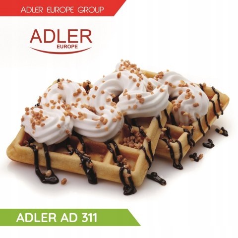 Gofrownica Adler Ad 311, 700W, Biała, Z Lampką, Mocna I Nowoczesna