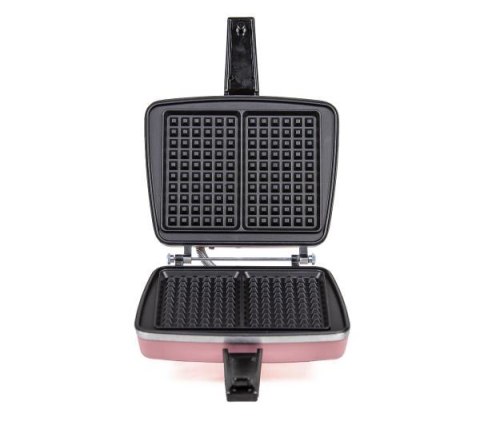 Gofrownica Dezal Plus 301.4 1300 W, Różowa, Duże Gofry Prostokątne
