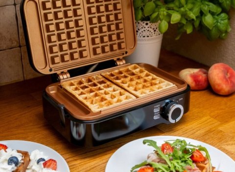 Gofrownica Eldom Solidna 2 Duże Gofry Super Moc 2000W Ceramiczna Powłoka