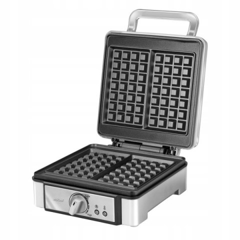 Gofrownica Mpm Duża Moc 1400W 2 Gofry Non-Stick Srebrna Wydajna Mocna