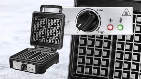 Gofrownica Mpm Mgo-24 Czarna Duża Moc! 1400W Mocna Czarna Duża