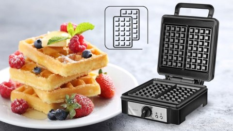 Gofrownica Mpm Mgo-24 Czarna Duża Moc! 1400W Mocna Czarna Duża