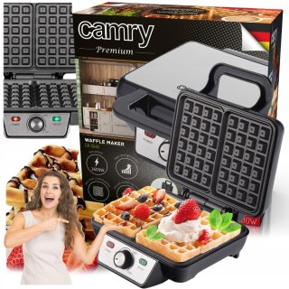 Gofrownica Na 2 Duże Gofry 1600W Płynna Regulacja Temperatury °C Non-Stick