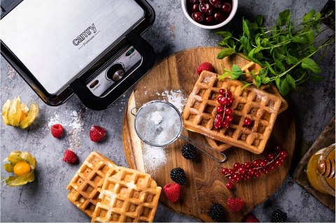 Gofrownica Na 2 Duże Gofry 1600W Płynna Regulacja Temperatury °C Non-Stick