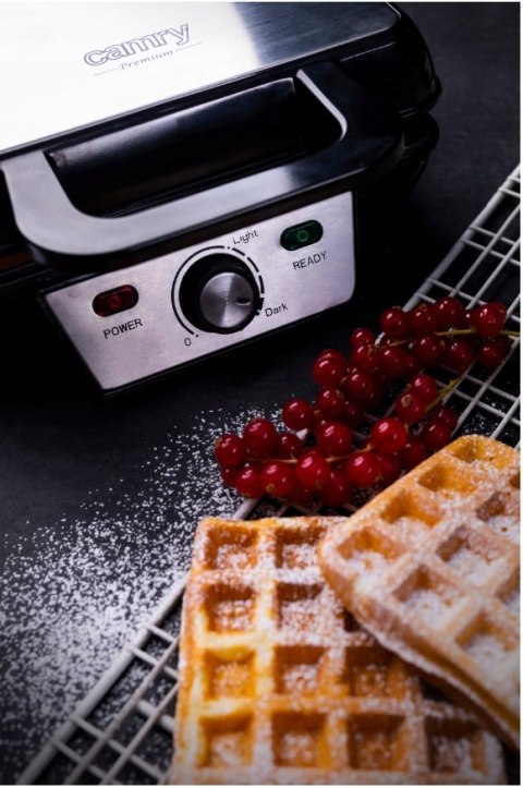 Gofrownica Na 2 Duże Gofry 1600W Płynna Regulacja Temperatury °C Non-Stick