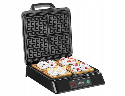 Gofrownica Transa Electronics 1500W Na 4 Gofry - Szybkie Nagrzewanie