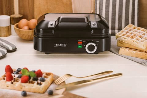 Gofrownica Transa Electronics TwoWaffles, 2 gofry, 1500 W, regulacja wypieku