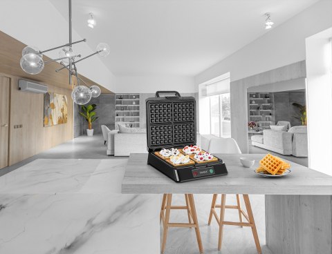 Gofrownica Transa Electronics Na 4 Gofry, 1500W, Szybkie Nagrzewanie