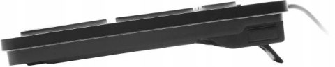 Klawiatura Biurowa Do Biura Podświetlana Led Low Profile Slim Cicha Czarna