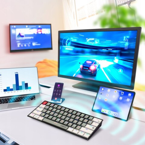 Klawiatura Gamingowa Mechaniczna Bezprzewodowa Dla Graczy Biura Bluetooth