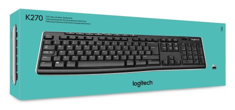 Klawiatura Logitech Wireless Keyboard K270 Czarna Bezprzewodowa