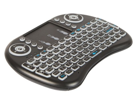 Mini Bezprzewodowa Klawiatura Qwerty Z Touchpadem I Rgb Podświetleniem