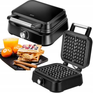Mocna Gofrownica Mpm Mgo-40 Duża Moc 1500W Czarna Wysoka Jakość