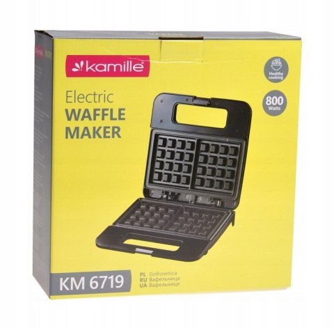 Opiekacz Do Gofrów Gofrownica Mocna Chrupiące Gofry Kamille 800W
