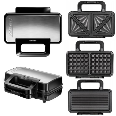 Opiekacz Do Kanapek 3W1 Gofrownica Grill Mpm Mop-43M Mocny Wielofunkcyjny