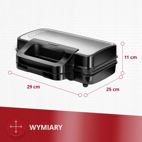 Opiekacz Do Kanapek 3W1 Gofrownica Grill Mpm Mop-43M Mocny Wielofunkcyjny