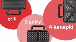 Opiekacz Do Kanapek 3W1 Gofrownica Grill Mpm Mop-43M Mocny Wielofunkcyjny