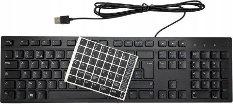 Oryginalna Przewodowa Biurowa Klawiatura Dell Kb216 Na Usb Quietkey Czarna