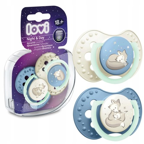 Smoczek Lovi Uspokajający Symetryczny Silikon Etui 18M+ 2Pak 22/916Boy