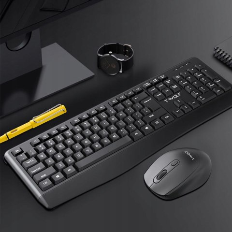 T-Wolf Tf100 Klawiatura Membranowa Bezprzewodowa Wireless Bt + Mysz Myszka