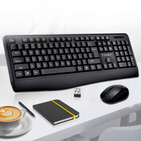 T-Wolf Tf100 Klawiatura Membranowa Bezprzewodowa Wireless Bt + Mysz Myszka