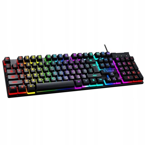 Zestaw Klawiatura Gamingowa Hybrydowa Podświetlana Rgb + Mysz Myszka