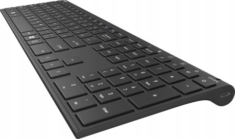 Bezprzewodowa Klawiatura Slim Low Akumulator Metal Czarna Mocna