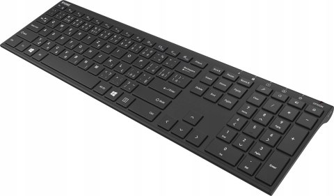 Bezprzewodowa Klawiatura Slim Low Akumulator Metal Czarna Mocna