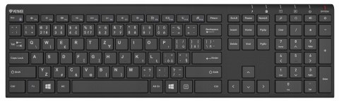 Bezprzewodowa Klawiatura Slim Low Akumulator Metal Czarna Mocna