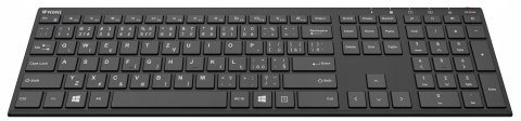 Bezprzewodowa Klawiatura Slim Low Akumulator Metal Czarna Mocna