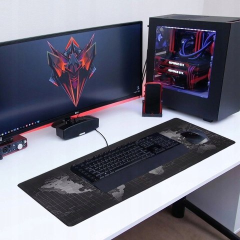 Duża Podkładka Pod Myszke Gamingowa Biurowa 80X30 Mocna Czarna