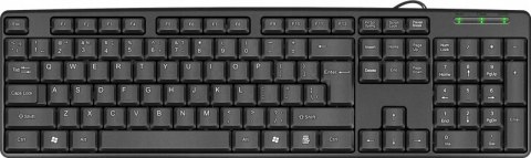 Klawiatura Biurowa Dla Graczy Gamingowa Do Pc Usb Czarna Mocna