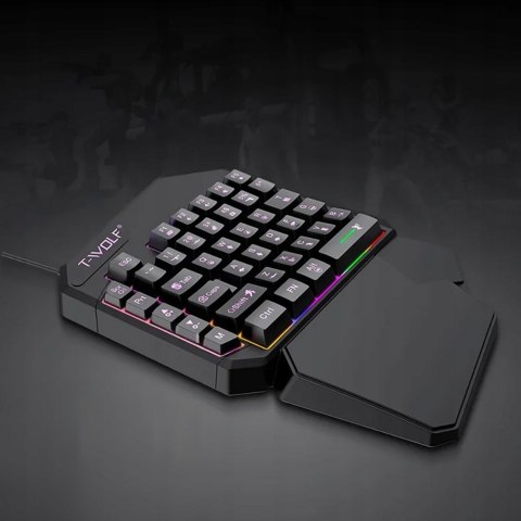 Klawiatura Dla Graczy Na Rękę Gamingowa Led Keypad Podświetlana