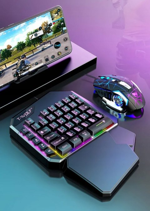 Klawiatura Dla Graczy Na Rękę Gamingowa Led Keypad Podświetlana