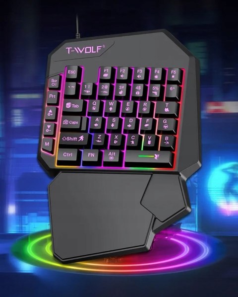 Klawiatura Dla Graczy Na Rękę Gamingowa Led Keypad Podświetlana