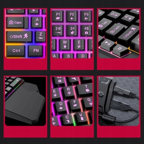 Klawiatura Dla Graczy Na Rękę Gamingowa Led Keypad Podświetlana