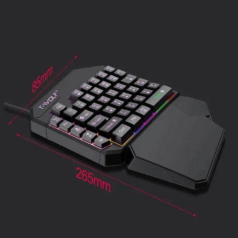 Klawiatura Dla Graczy Na Rękę Gamingowa Led Keypad Podświetlana