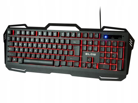 Klawiatura Gamingowa Podświetlana Led Dla Graczy Stalowa Usb Cicha Czarna