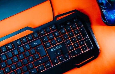 Klawiatura Gamingowa Podświetlana Led Dla Graczy Stalowa Usb Cicha Czarna