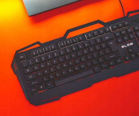 Klawiatura Gamingowa Podświetlana Led Dla Graczy Stalowa Usb Cicha Czarna
