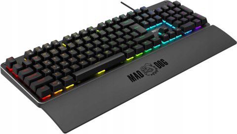 Klawiatura Mad Dog Gk600 Outemu Red Czarny Led Podświetlana Usb