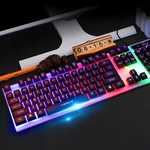 Klawiatura Podświetlana Rgb Dla Graczy Gamingowa Membranowa Led Usb 2.0 3.0