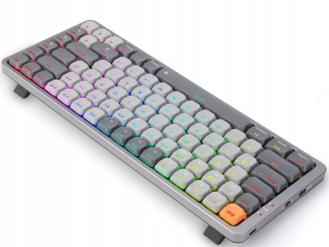 Klawiatura Redragon K652gg Pro Azure Rgb Biały Szary Podświetlana Led