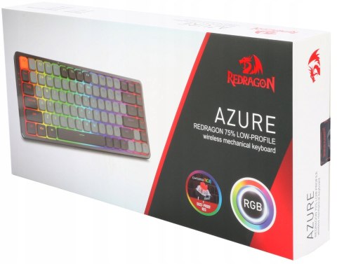 Klawiatura Redragon K652gg Pro Azure Rgb Biały Szary Podświetlana Led