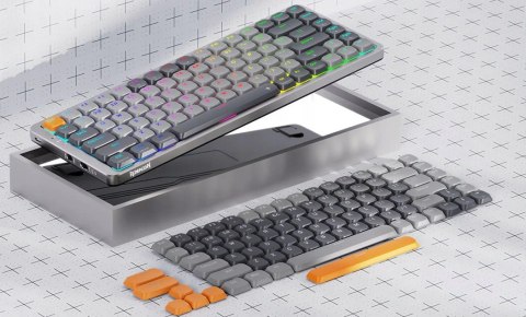 Klawiatura Redragon K652gg Pro Azure Rgb Biały Szary Podświetlana Led