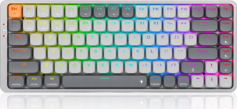 Klawiatura Redragon K652gg Pro Azure Rgb Biały Szary Podświetlana Led