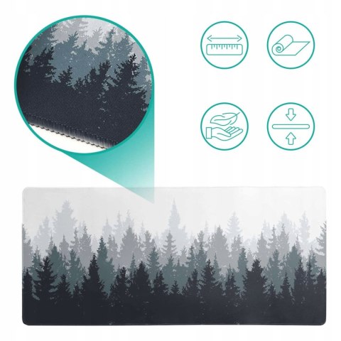 Mata Ochronna Na Biurko Xl 80X40 Cm W Wzór Lasu - Alogy Do Kontroli Masy Ciała