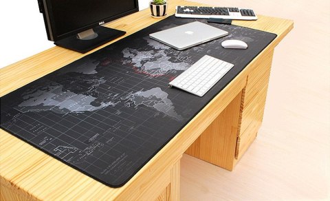 Podkładka Gamingowa Pod Mysz Na Biurko Xxl 80X30 Cm Mocna Czarna